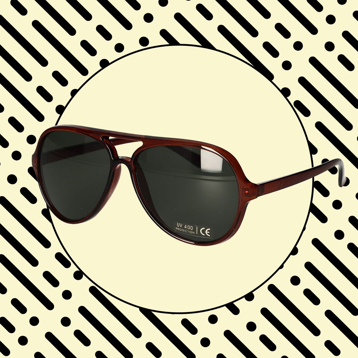 Spectrum akiniai nuo saulės vintažiniai pilotiniai rudi moteriški