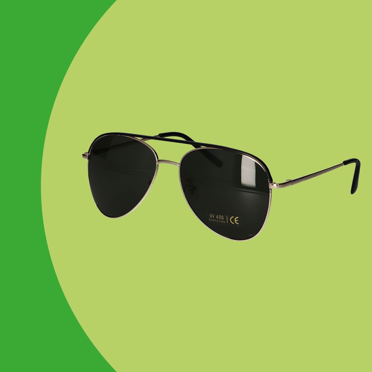 Spectrum solbriller pilot guld sort grøn mænd