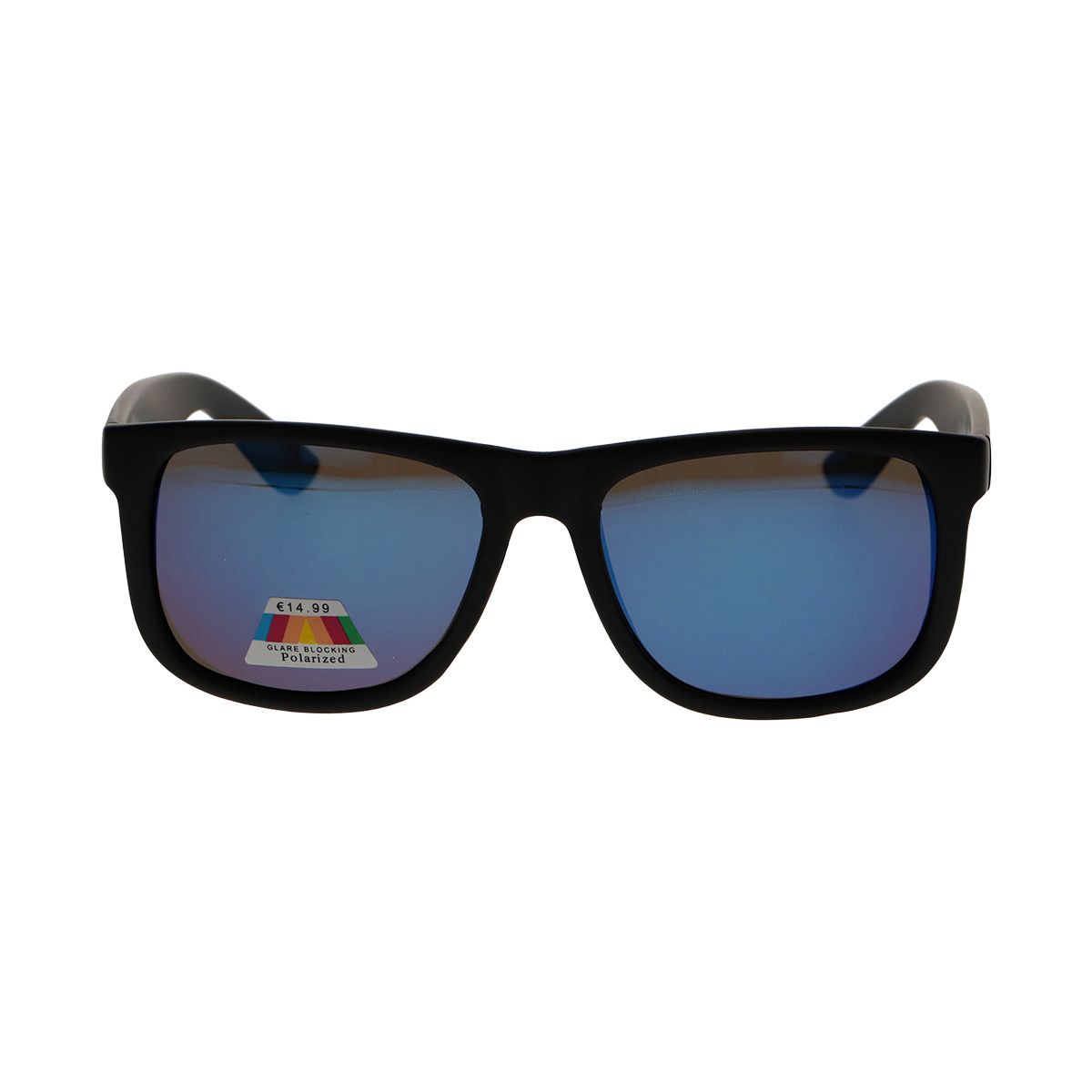 Spectrum polarized sunglasses square matte black blue men
