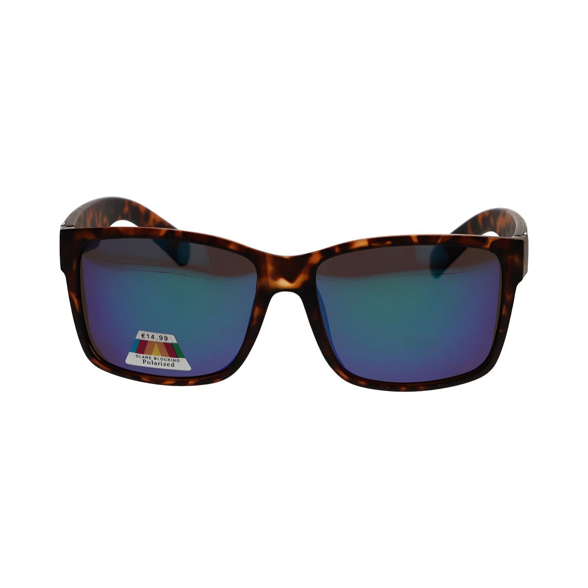 Spectrum polarized sunglasses square tortoise blue unisex