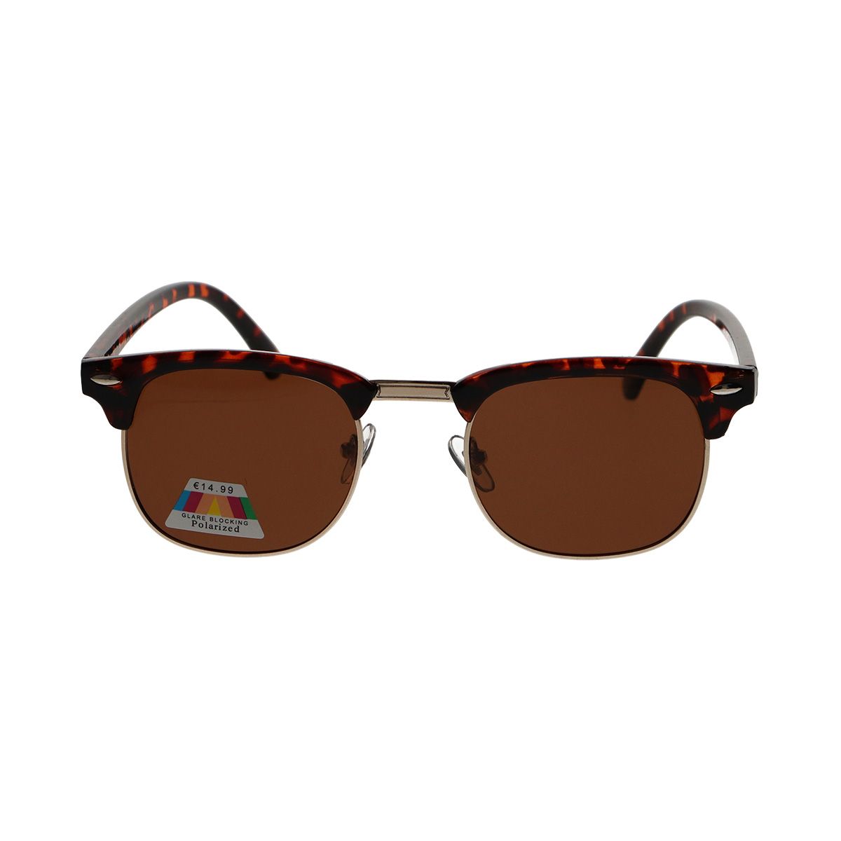 Spectrum polariserte solbriller club square havana gullbrun unisex