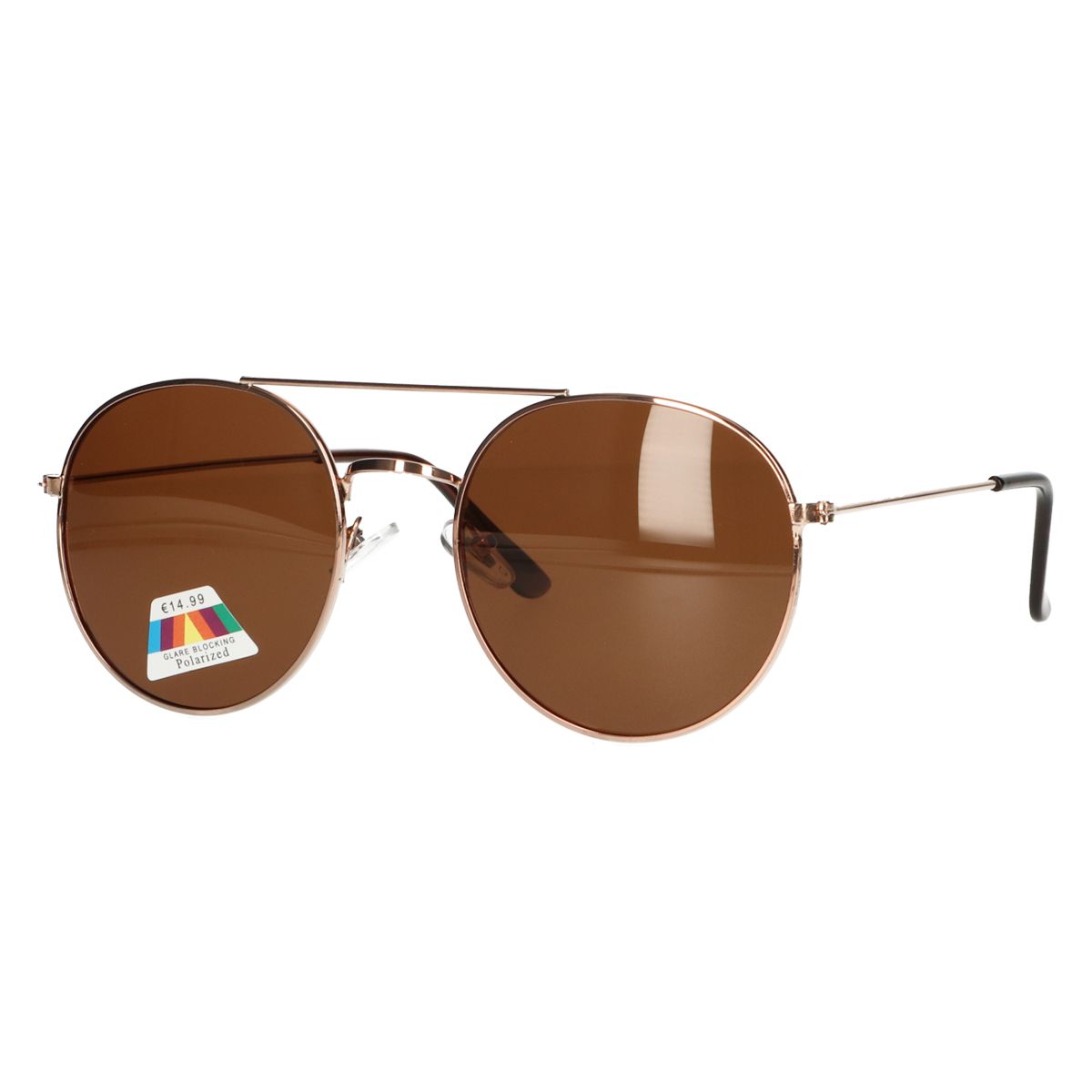 Spectrum polarized sunglasses aviator brown lens unisex
