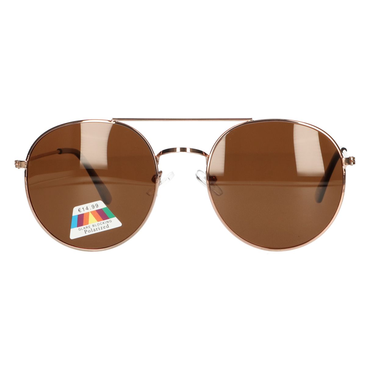 Spectrum polarized sunglasses aviator brown lens unisex