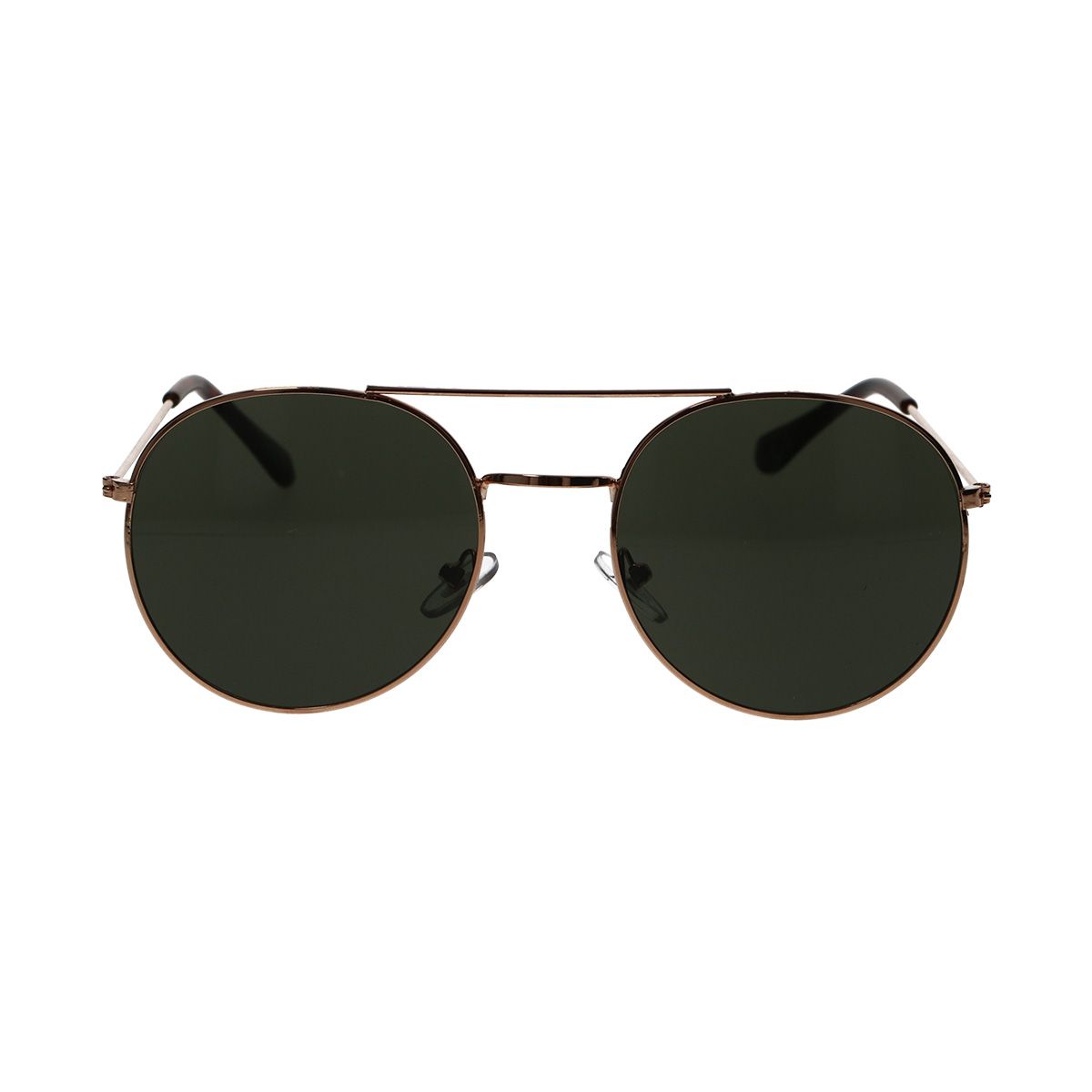 Spectrum solbriller runde rosemetal grøn unisex
