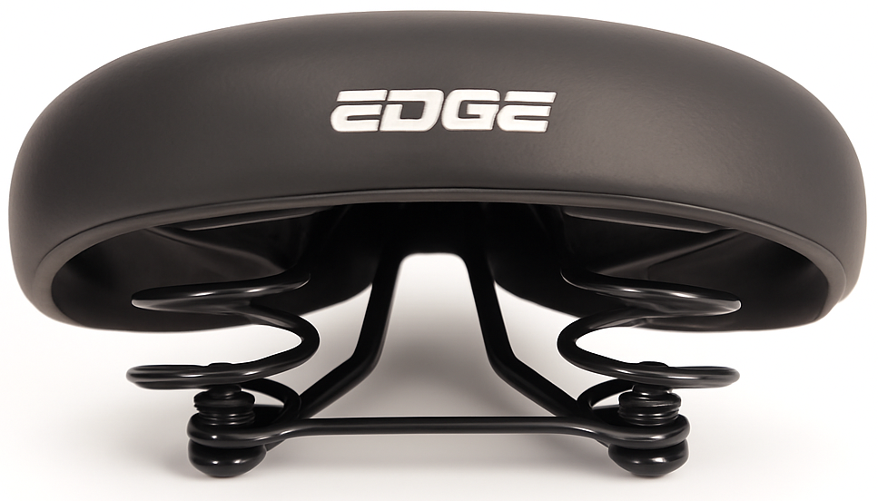 Седло за велосипед Edge City Retro - черно (на карта)