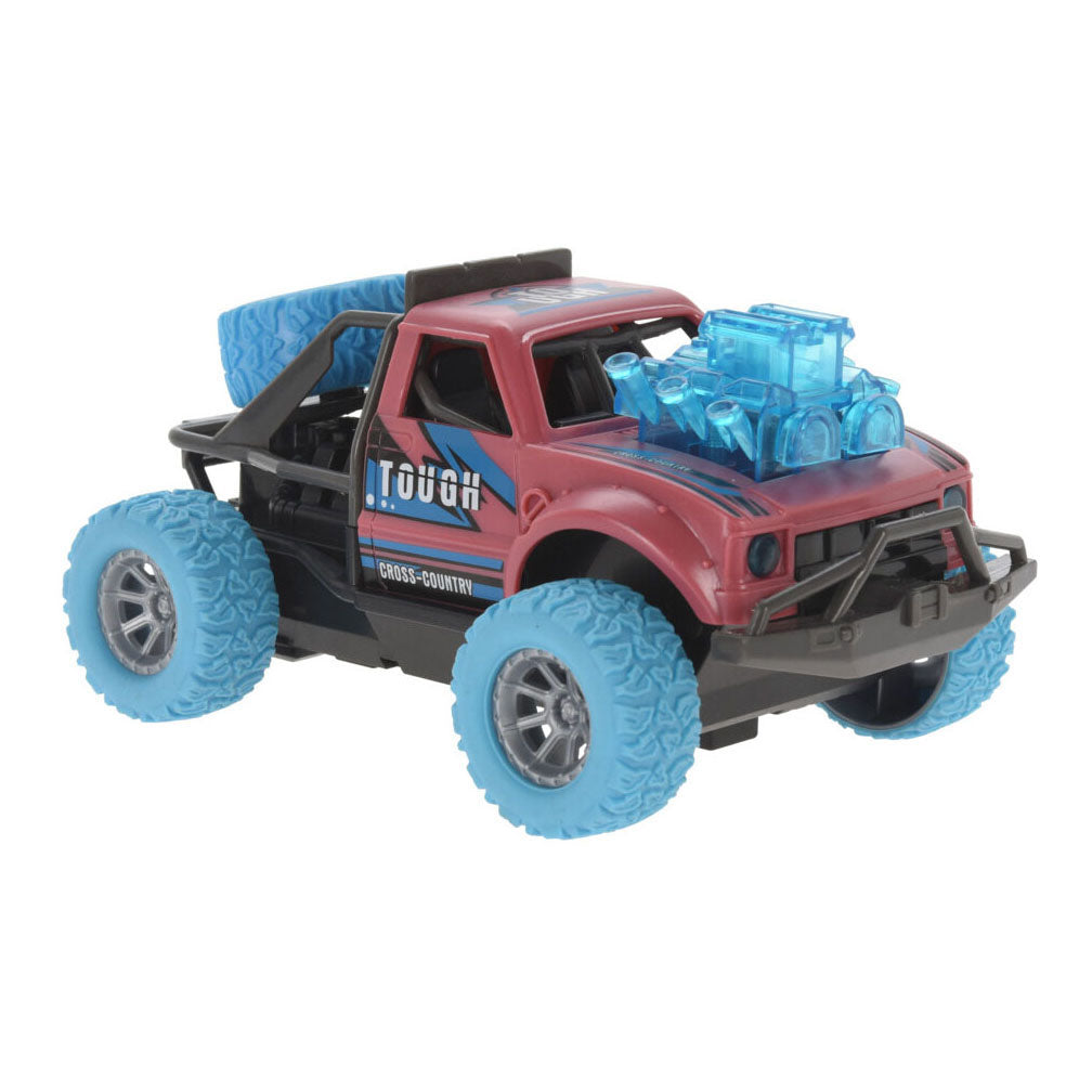 Frikcinis automobilis su variklio bloku