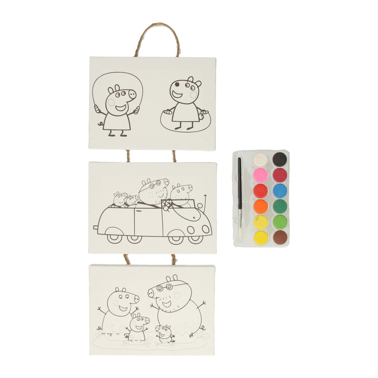 Peppa Pig 3 Mini Canvas (с четка и боя)