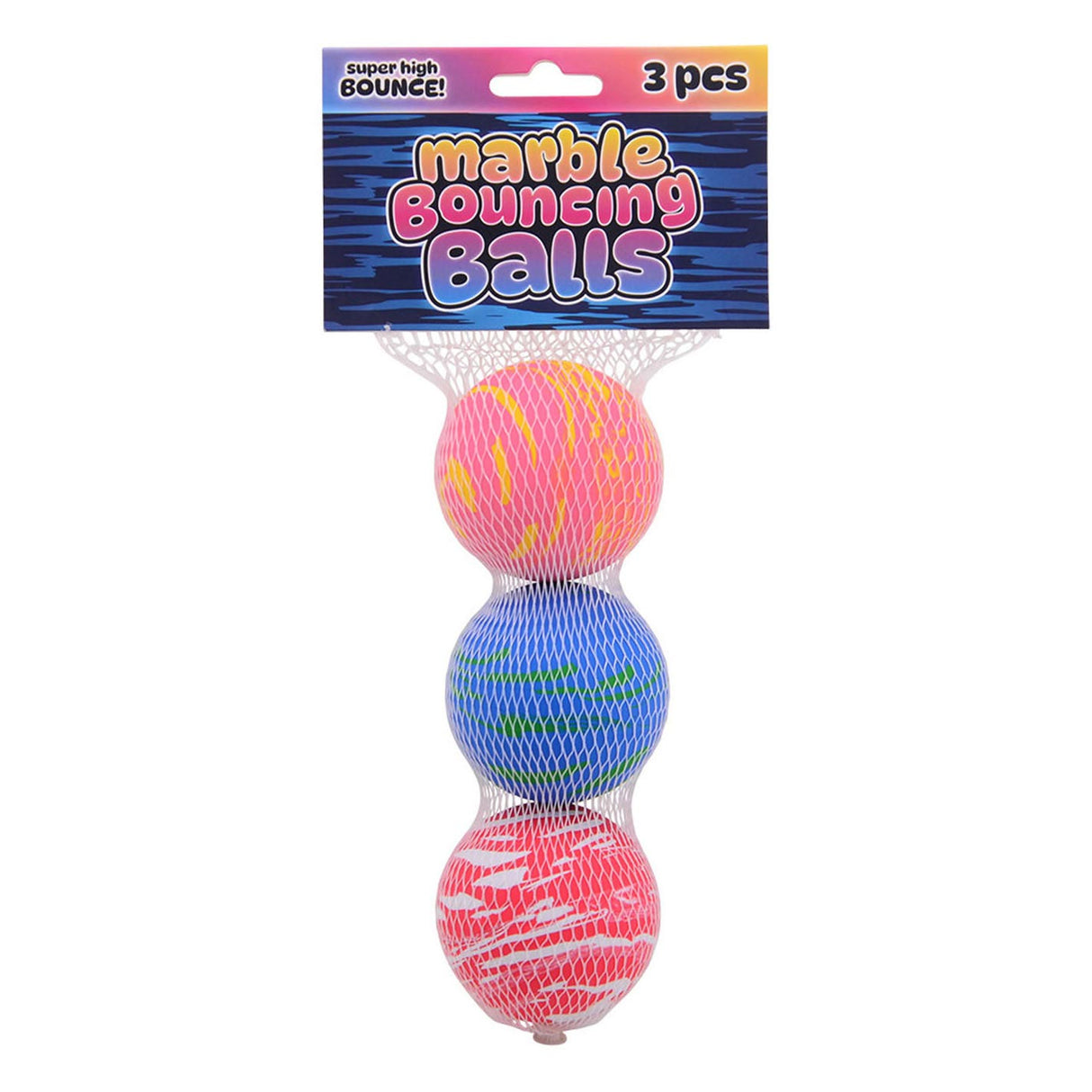 Johntoy Marble Bouncing Balls XL Hollow, 3 pcs.