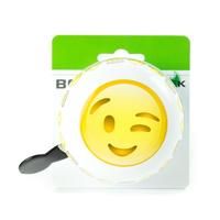 Widek Fietsbel ding-dong emoticon vincitore viso bianco giallo blu chiaro (su carta)