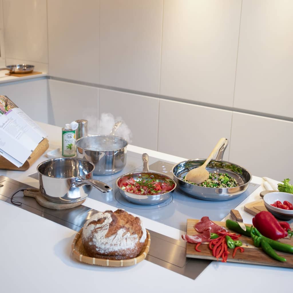 Livoo Livoo 5-delt panne Sett rustfritt stål sølvfarget