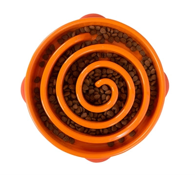 Slo-bowl feeder coral orange