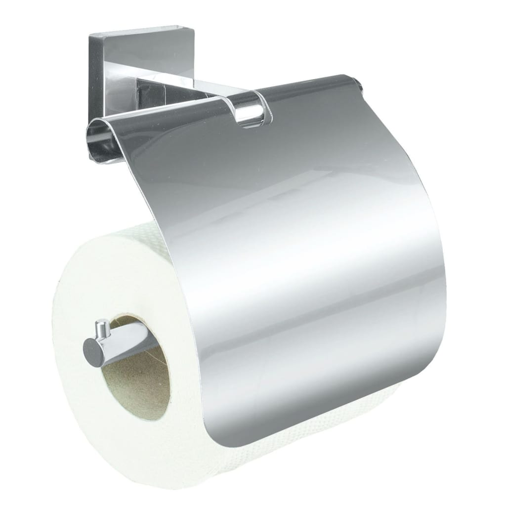 Little Wolke Little Wolke Toilet roll holder with lid Luno silver-colored