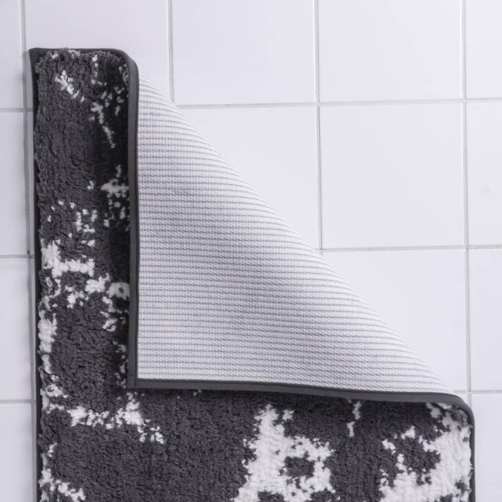 Ridder Ridder Bathroom Mat Marmor 90x60 cm Gray and White
