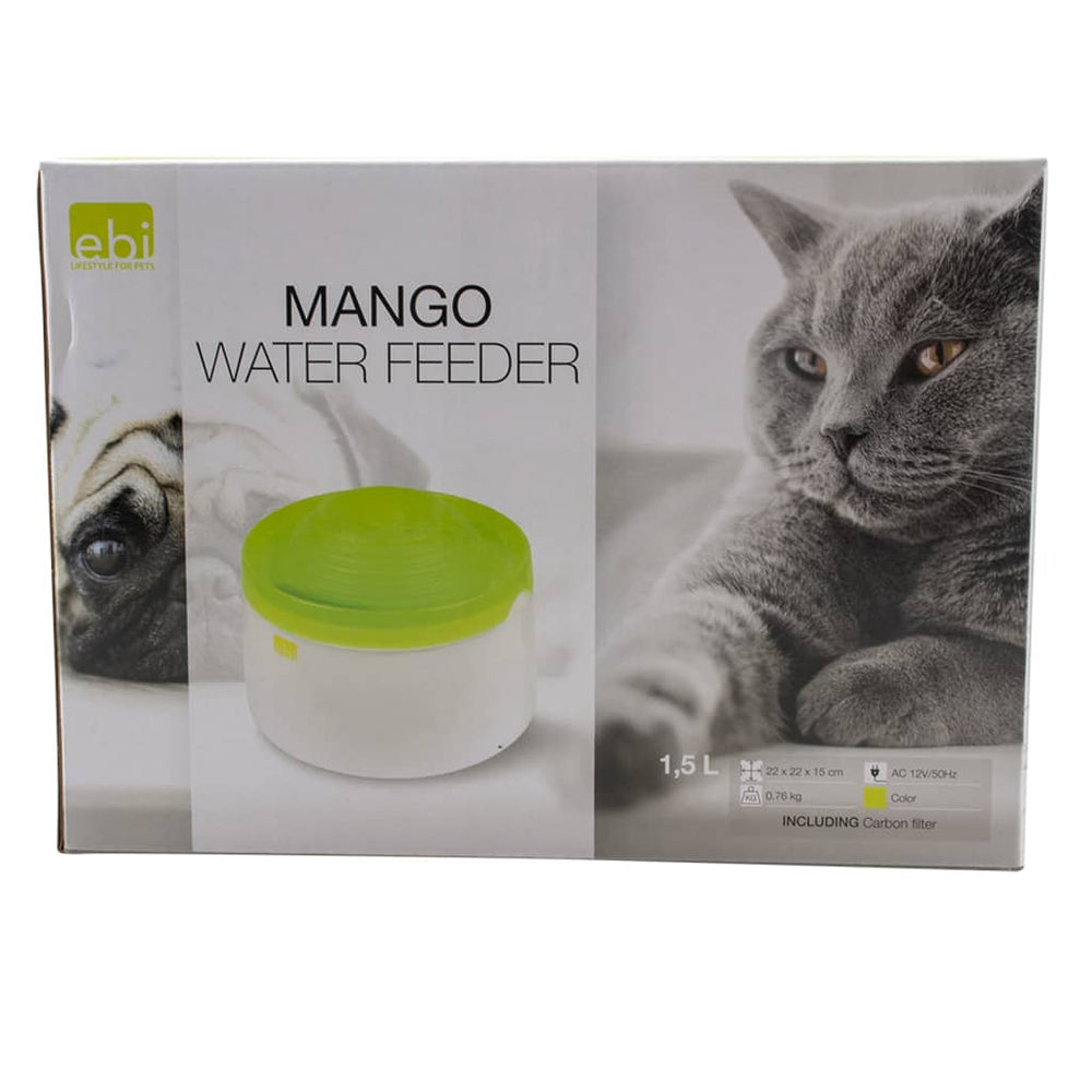 Ebi Pet Water Bowl Mango 1.5 L green
