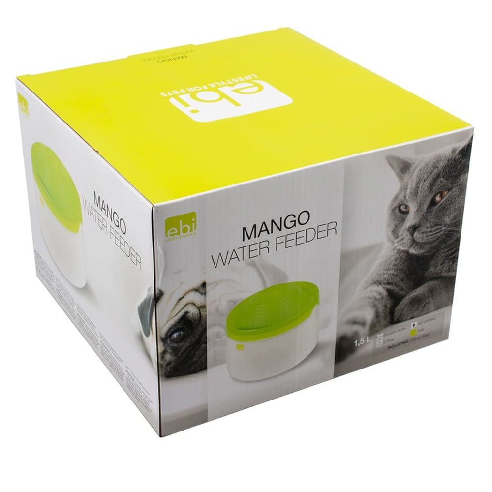 Ebi Pet Water Bowl Mango 1.5 L green