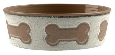 Tarhong Food Bowl Print Bone Melamin White Taupe
