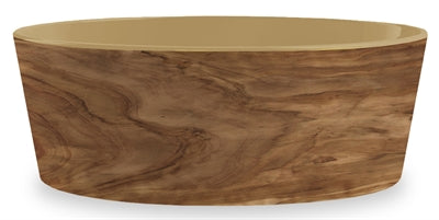 Tarhong Dog Bowl Olive Melamine Wood Print Sand Color