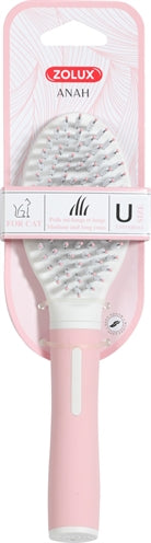 Zolux Anah brush slicker soft pink white