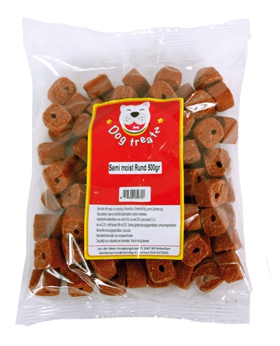 Hundebehandlungs -Semi -feuchtes Rindfleisch