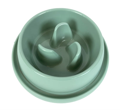 Feliz mascota loca por las mascotas alimentando cubo adagio alimentador lento sage verde