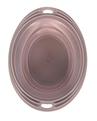 Glad kæledyr gal om kæledyr mad skål drikke skraldespand med sammenfoldelig rødme lyserød