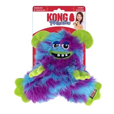 Kong Frizzle Razzle con pitido y sonido de arrugas reforzadas