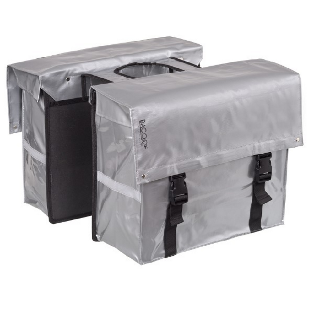Sac à vélo double bisonyl contenu en argent 46L