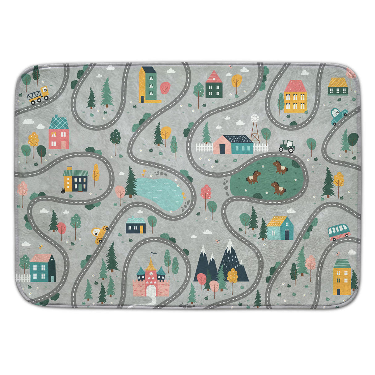 Achoka Play Dress Roads and Houses, 130x180cm