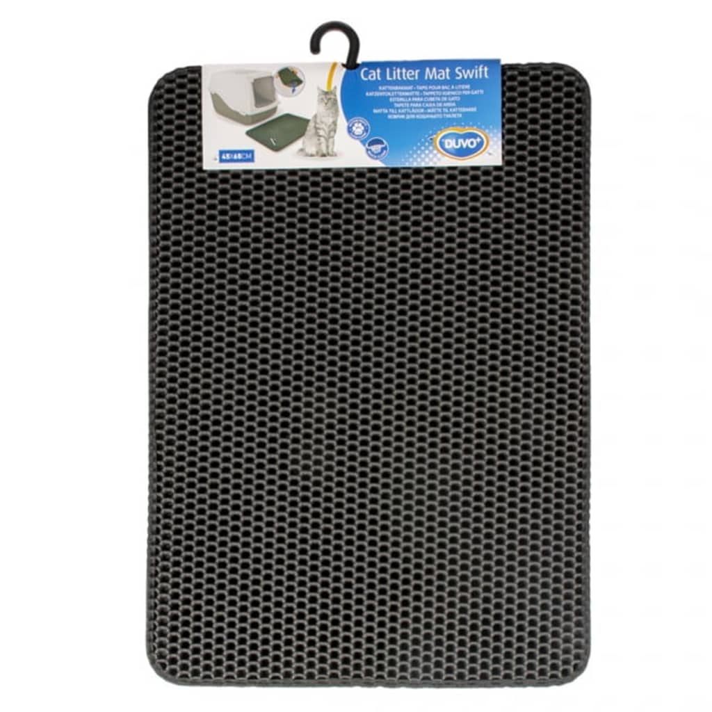 Duvoplus Duvoplus Cat Litter Mat Swift 45x65 cm black