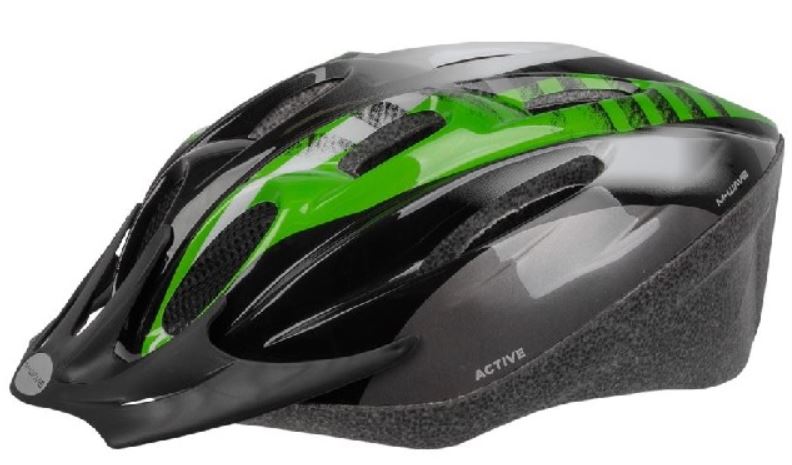 M-Wave Helmet Active atb race green striped