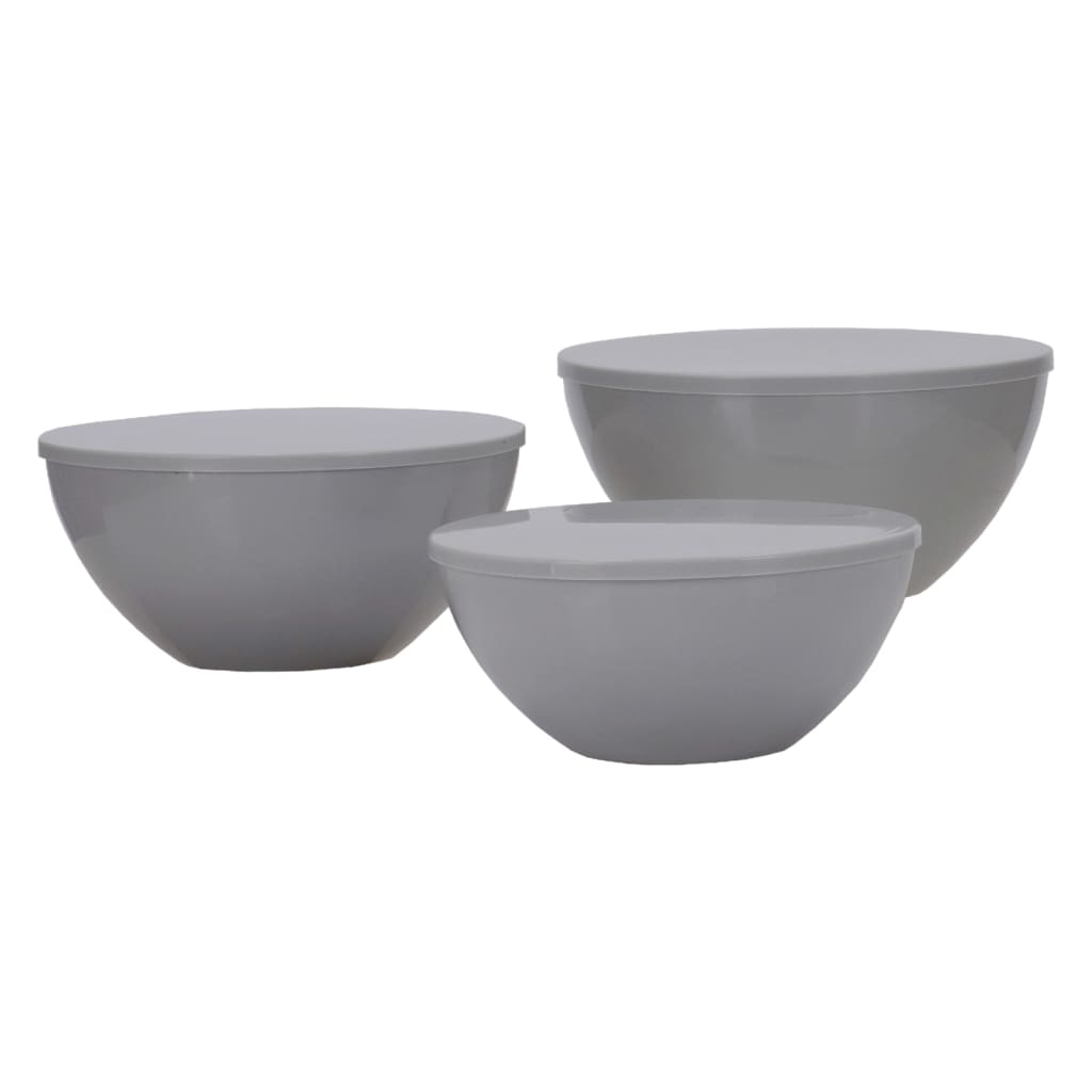 Travellife Travellife Camping bowls with lid 3 pcs Palma light gray