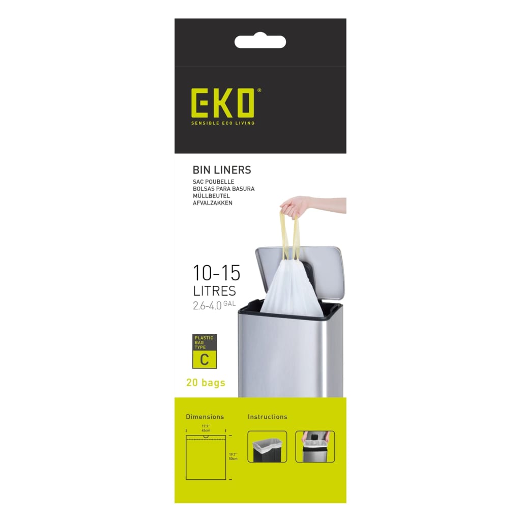 Eko Eko Waste Bag Set C 24x20 ST 10-15 L White