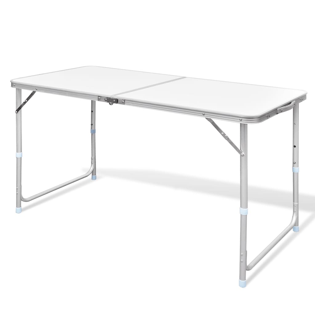 VidaXL Folding and Adjustable Camping Table 120x60 cm Aluminum