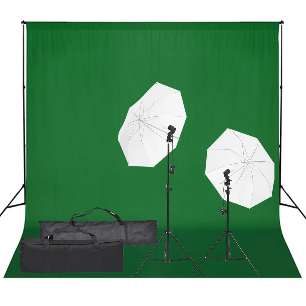 Vidaxl foto studio komplet z osvetlitvijo in ozadjem