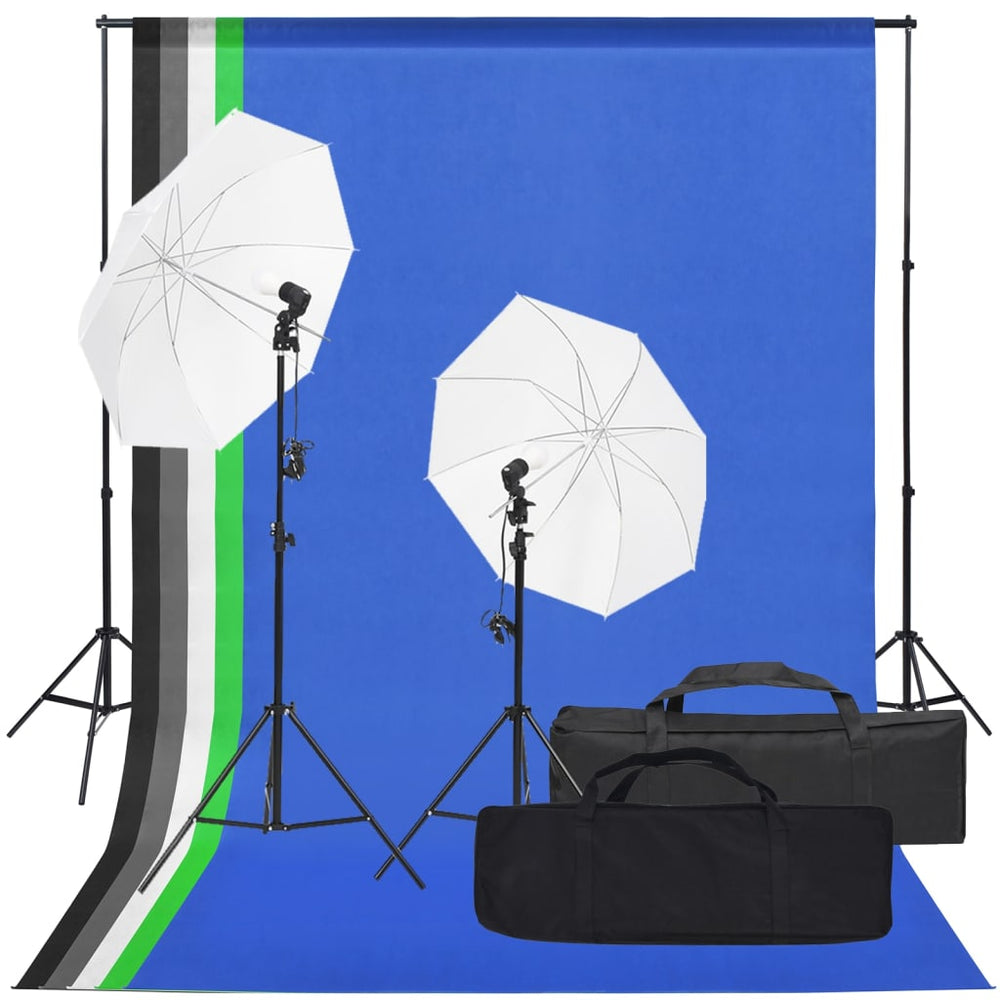 Vidaxl Photo Studio set med belysning och bakgrund
