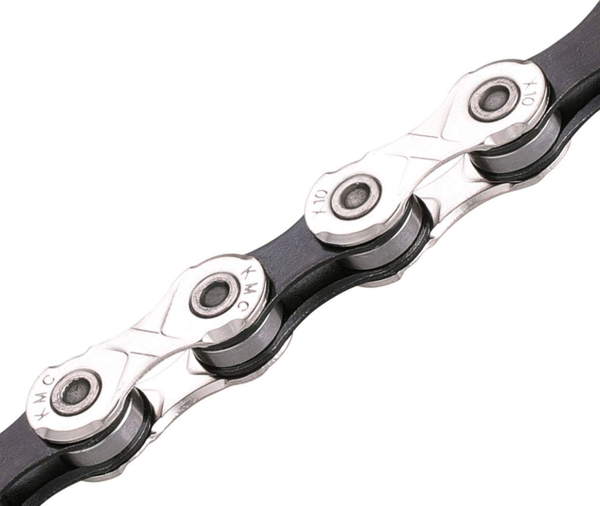 Km X10 bicycle chain 10 speed 1 2x11 128 122 links silver black
