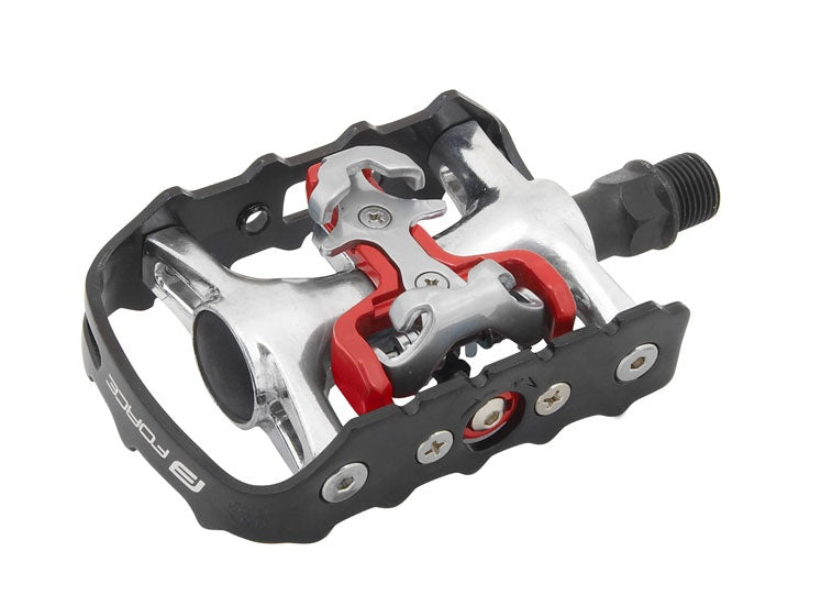 TECORA Force Combi Pedal Set SPD Alluminio 9 16 filo