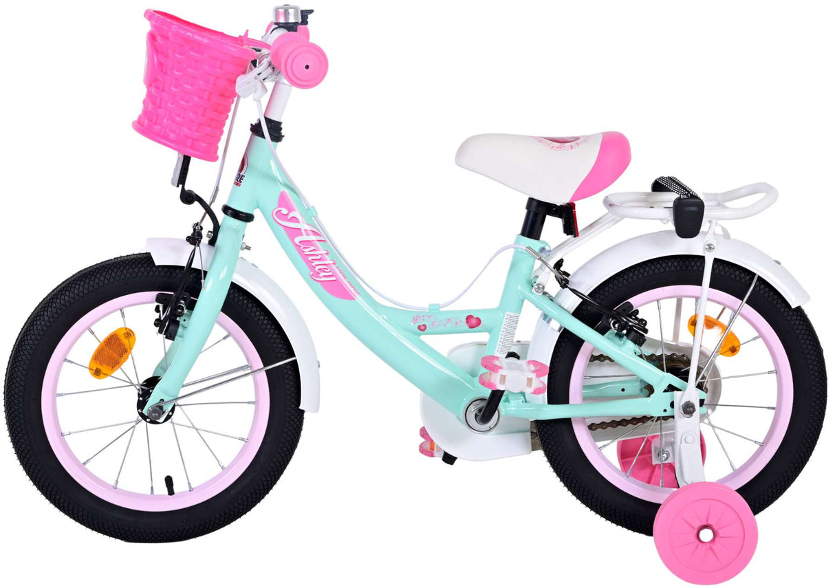 Volare Ashley Children's Bike Girls 14 Zoll grüne zwei Handbremsen