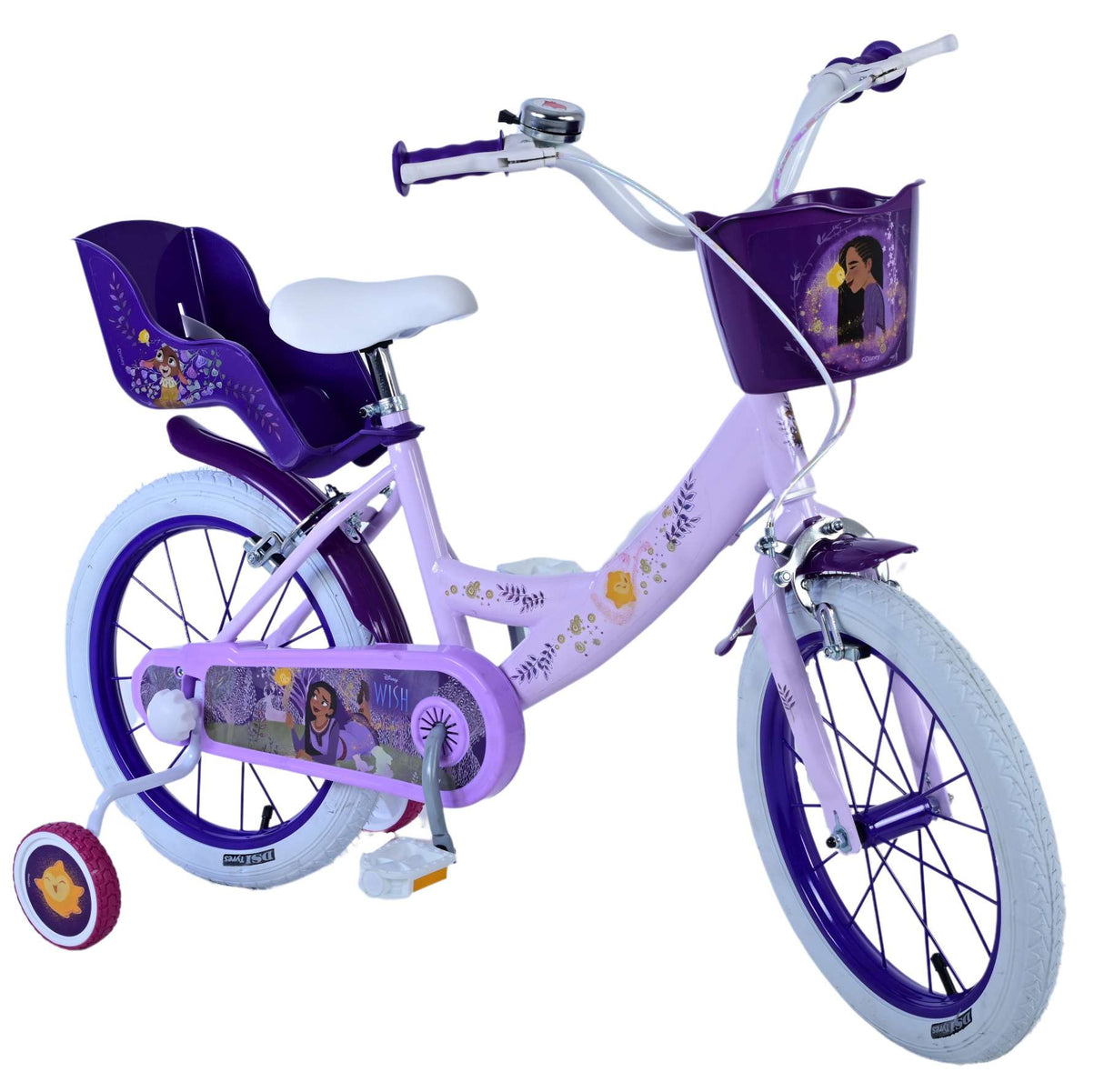 Wish Wish Wish Children's Bike Girls 16 pouces Purple Two Hand freins