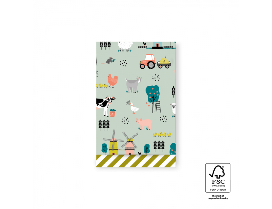 Sacs-cadeaux House of Products Stripes vertes 12x19cm 200st