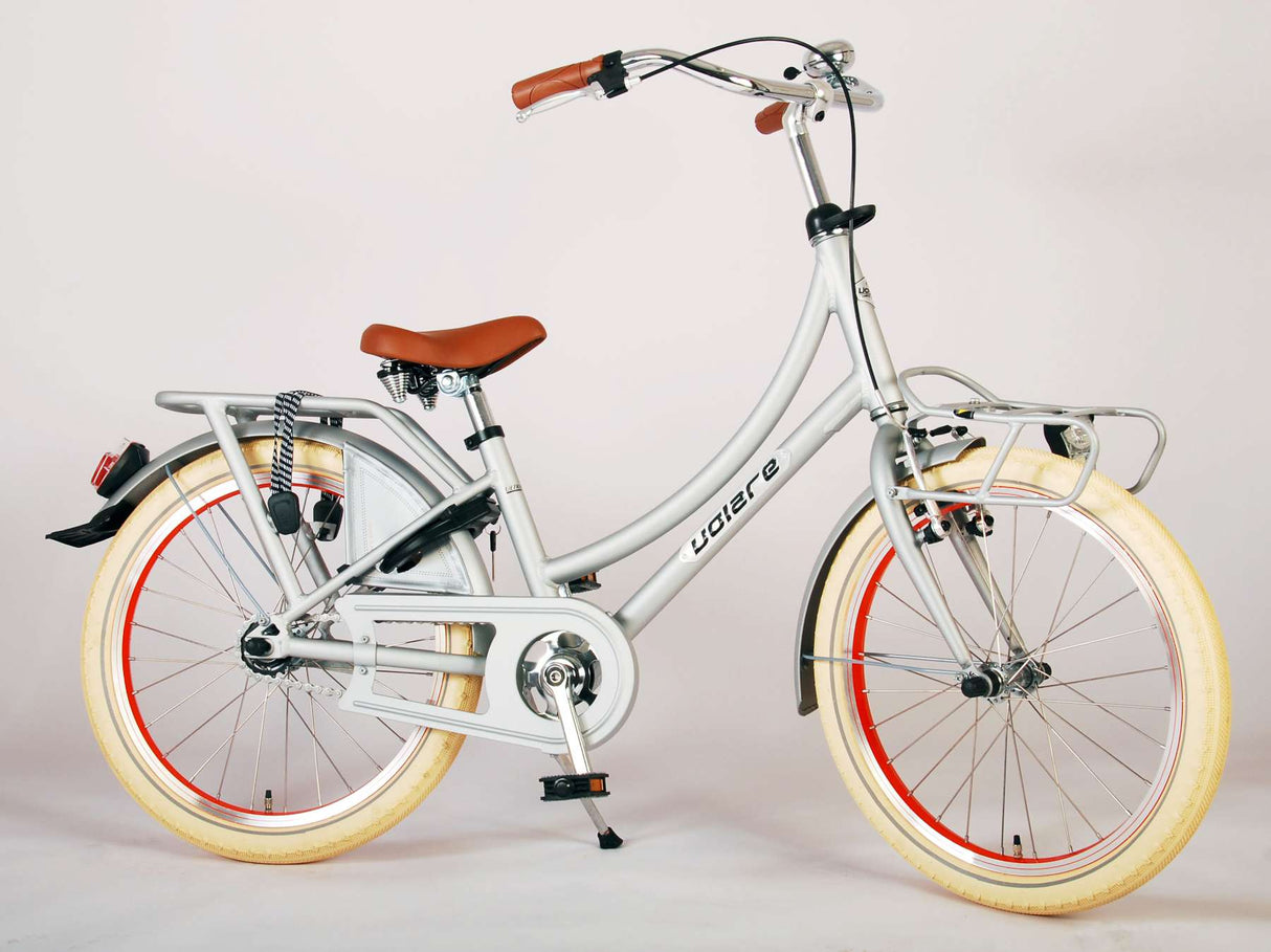 Volare mormor barncykel flickor 20 tum matt silver