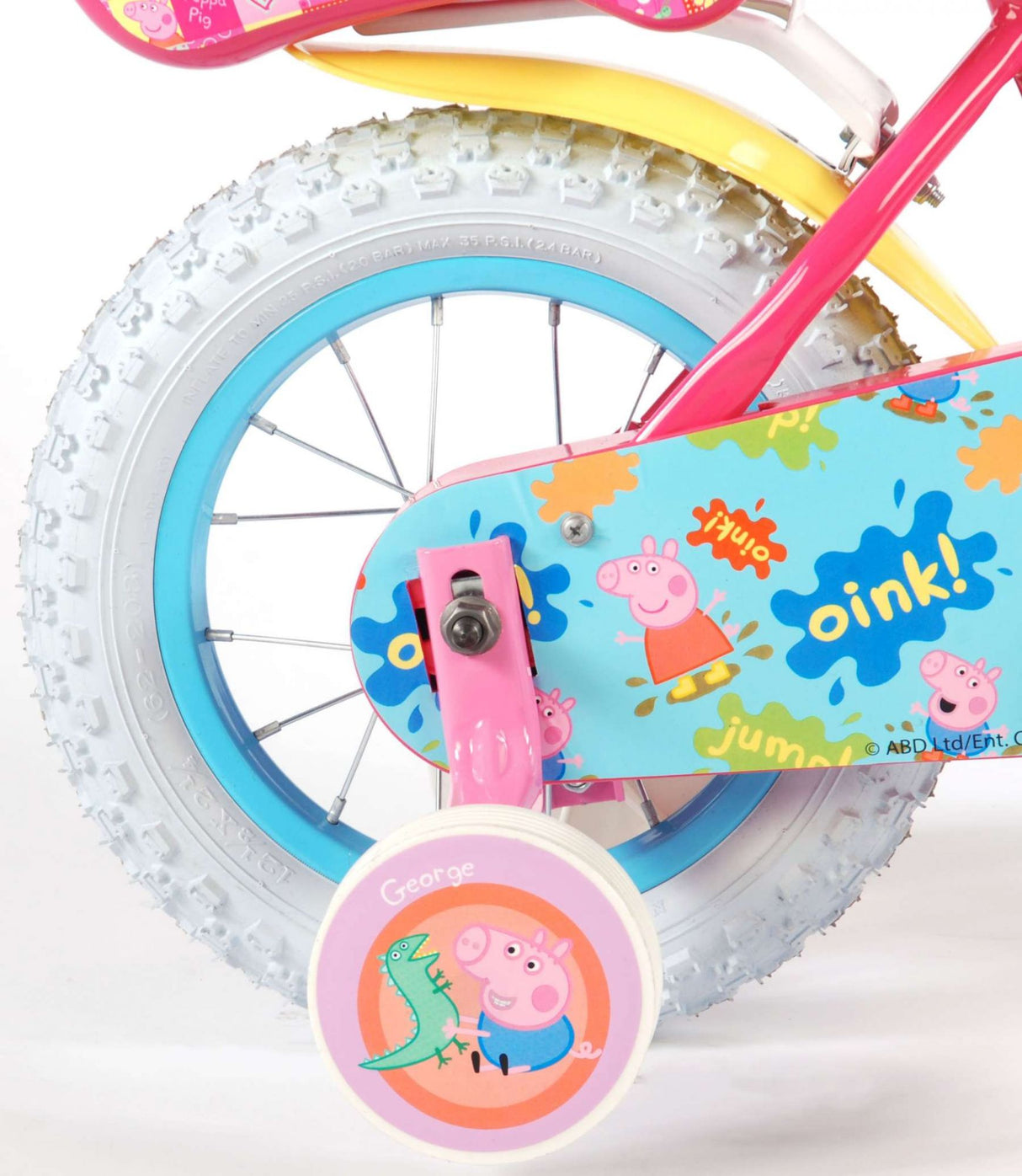 Peppa Pig Bike para bicicletas para niños de 12 pulgadas rosa