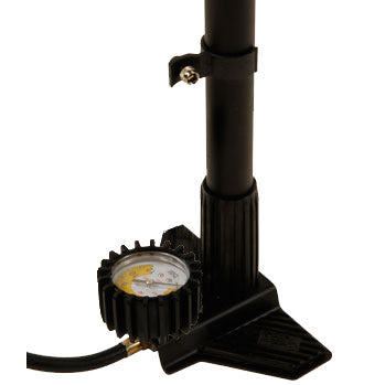 SapO OK Full floor pump with pressure gauge HV FV AV black