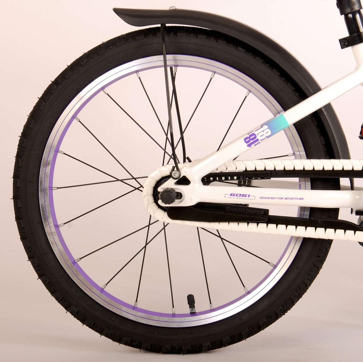 Volare Glamour Children's Bicycle - Girls - 18 Inch - White Mint Green - Prime Collection