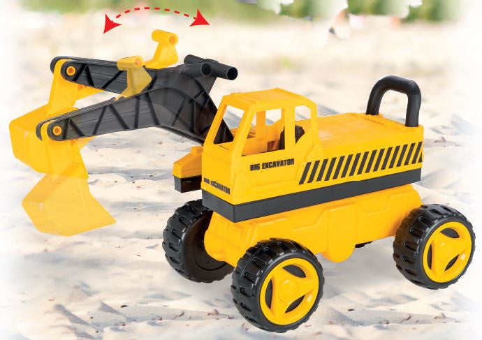 Big excavator yellow black