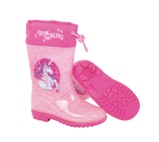 Arditex Regenstiefel Einhorn Girls PVC Textile hellrosa Größe 24