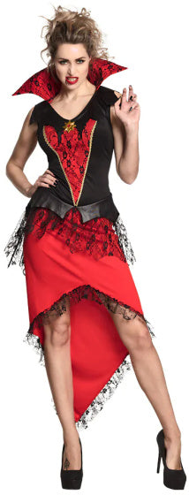 Boland Bloodthirsty Queen Costume Ladies Red Black Velikost 36 38 (s)