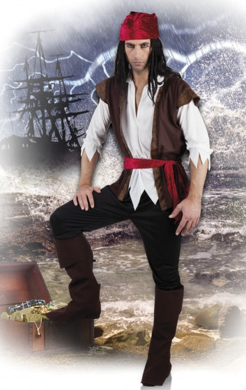 Boland Pirate Thunder Costume Men Brown Size 54 56
