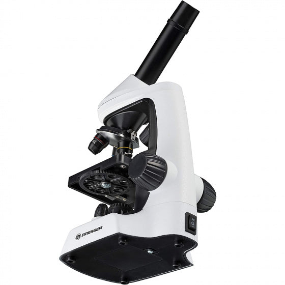 Microscope Bresser 40x-20000x Junior 30 cm en acier blanc 8 pièces