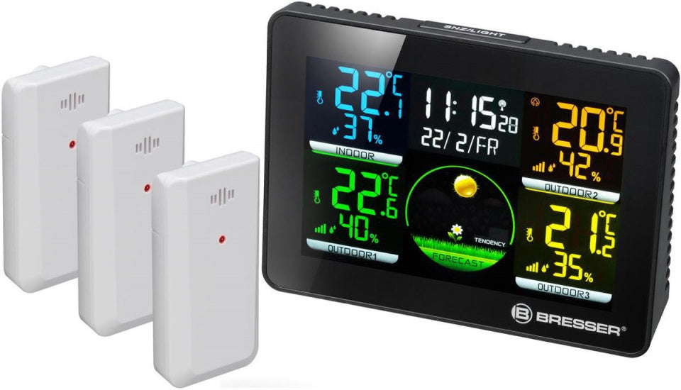 Bresser Weather Station Thermo Hygro Quadro Nlx 17 cm Black 4 pièces